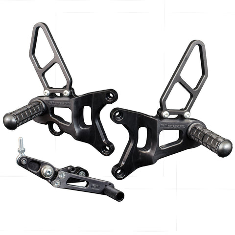 05-0780B MV Agusta F3 675 2012-19, F3 800 2013-19, Brutale 675 2013-16,  Brutale 8002013-19 Complete Rearset Kit w/ Pedals - STD/GP Shift - Woodcraft Technologies