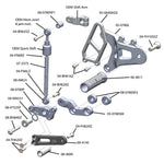 05-0780B MV Agusta F3 675 2012-19, F3 800 2013-19, Brutale 675 2013-16,  Brutale 8002013-19 Complete Rearset Kit w/ Pedals - STD/GP Shift - Woodcraft Technologies