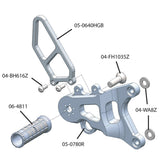05-0780B MV Agusta F3 675 2012-19, F3 800 2013-19, Brutale 675 2013-16,  Brutale 8002013-19 Complete Rearset Kit w/ Pedals - STD/GP Shift - Woodcraft Technologies