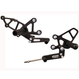 05-4131EB Kawasaki Ninja 250 2008-12 Complete Rearset Kit w/ Pedals - STD/GP Shift - Woodcraft Technologies