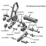 05-4227B Suzuki SV650 2003-09  Complete Rearset Kit w/ Pedals - GP Shift - Woodcraft Technologies