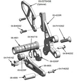 05-4227B Suzuki SV650 2003-09  Complete Rearset Kit w/ Pedals - GP Shift - Woodcraft Technologies
