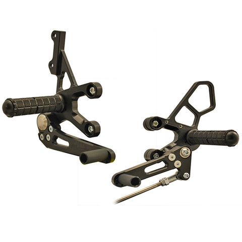 05-4228B Suzuki SV1000 2003-2007  Complete Rearset w/ Pedals - STD Shift - Woodcraft Technologies