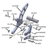 05-4229B Suzuki SV650  2017-20 Complete Rearset w/ Pedals - STD/GP Shift - Woodcraft Technologies