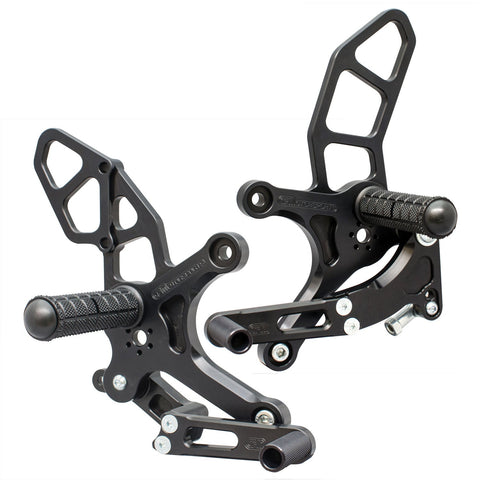 05-4229B Suzuki SV650  2017-20 Complete Rearset w/ Pedals - STD/GP Shift - Woodcraft Technologies