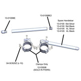 Suzuki GSXR600/750 '06-10 50/48mm Clipon Assembly, Black Bars - Woodcraft Technologies