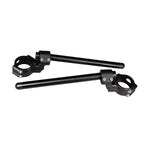 Suzuki GSXR600/750 2011-20 Adjustable 35mm Side Mount Clip-on Riser set -12in Black Bars - Woodcraft Technologies