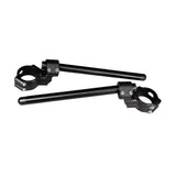 Suzuki GSXR600/750 2011-20 Adjustable 35mm Side Mount Clip-on Riser set -12in Black Bars - Woodcraft Technologies