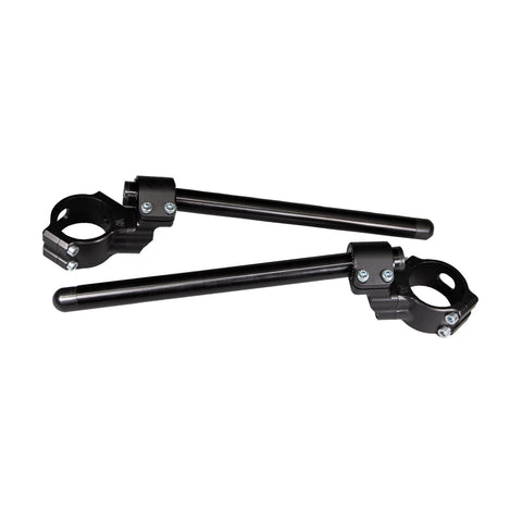 Suzuki GSXR600/750 2011-20 Adjustable 35mm Side Mount Clip-on Riser set -12in Black Bars - Woodcraft Technologies