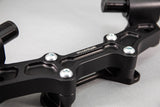 Ducati Monster 1200 '14-16 Front Mount 35mm Eccentric Adapter Plate Assembly, Black Bars - Woodcraft Technologies