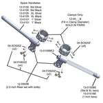 2.5 inch Clipon Risers (with Special 1" bars) - Woodcraft Technologies