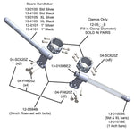 3 Inch Clipon Risers (with special 1" bars) - Woodcraft Technologies