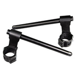 BMW R Nine T 55mm Adjustable Angle 75mm Rise Clip-on Riser Assembly with Standard Black Bars - Woodcraft Technologies