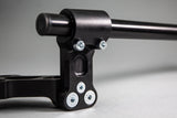 Adjustable Riser Clipon Adapter Plate w/ XL Black Bars Ducati Monster 696/796/1100 - Woodcraft Technologies