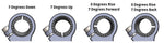 75mm Rise Side Mount Adjustable Angle Clipon Risers (with 7/8" bars)