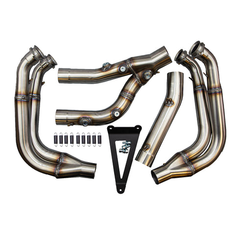 BMW 2020 S1000RR Full/Evo Megaphone High Race Front Section, Stainless (12225) - Woodcraft Technologies
