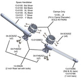 2 inch Clipon Risers (with standard 7/8" bars) - Woodcraft Technologies